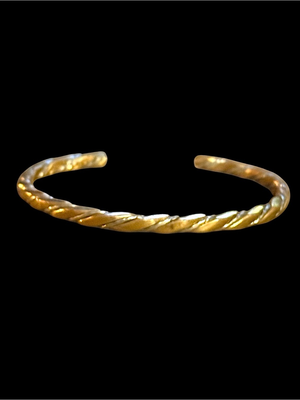 Vintage Sergio Lub two tone twisted rope cuff bracelet